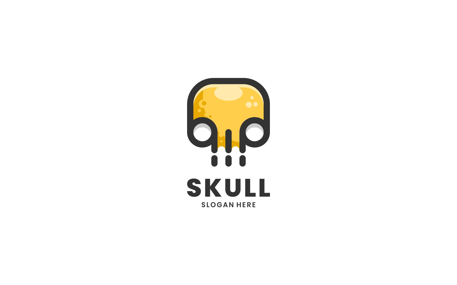 Skull Simple Mascot Logo Design
