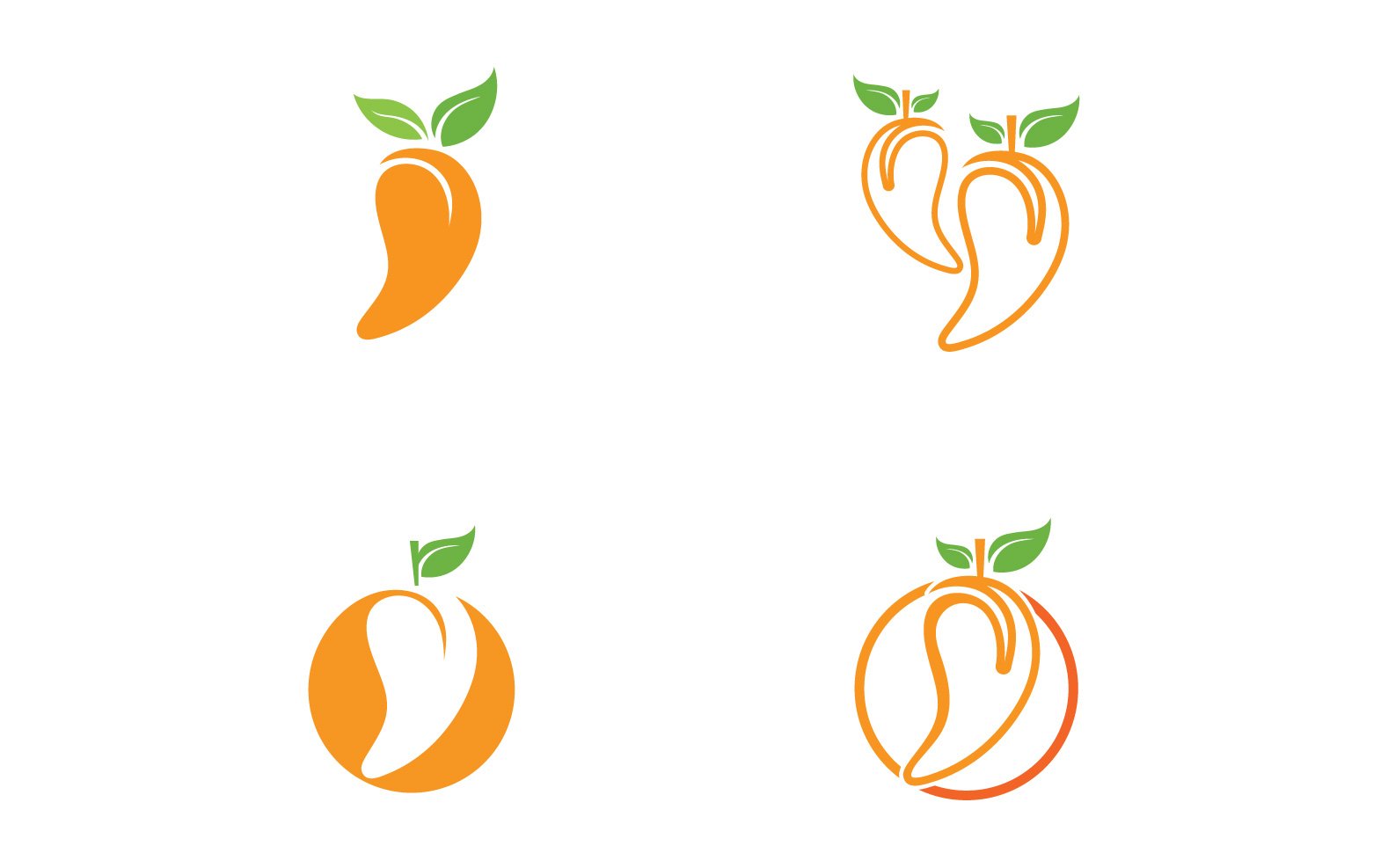 Mango Fruits Logo Symbol Vector V6