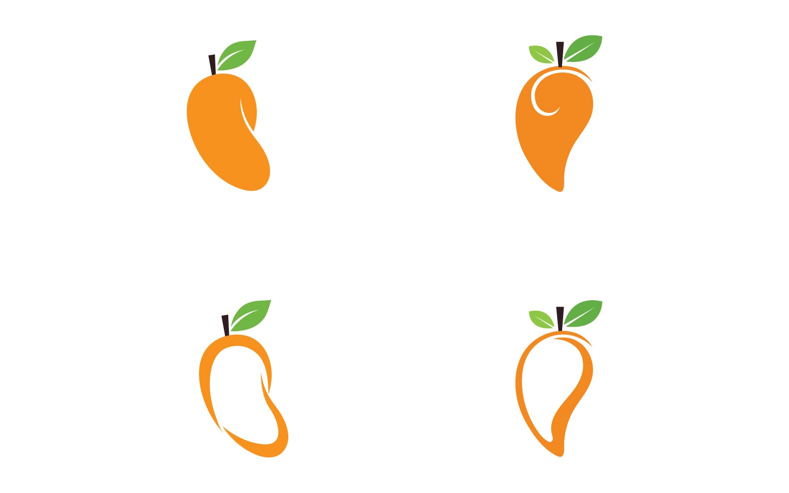 Mango Fruits Logo Symbol Vector V7
