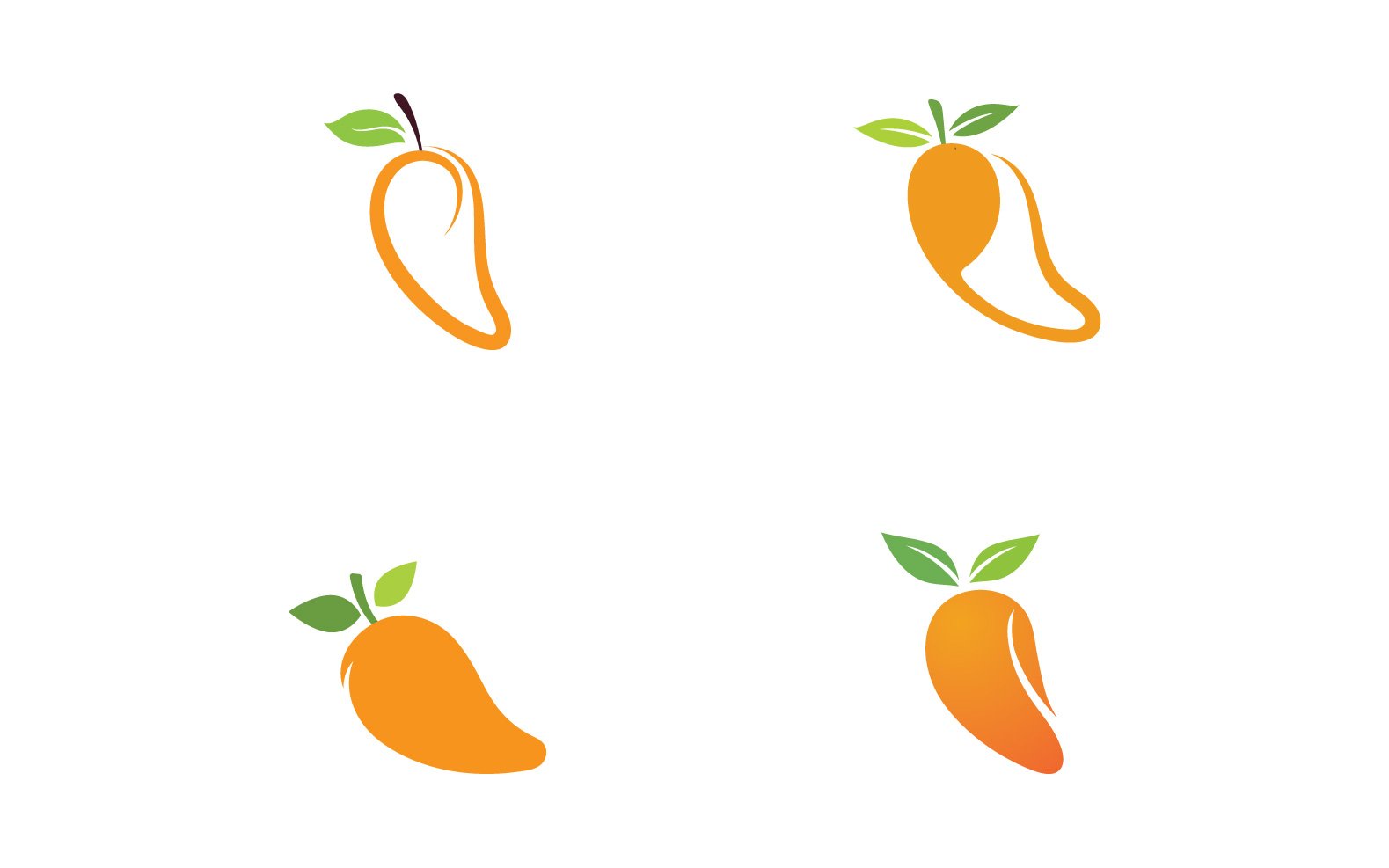 Mango Fruits Logo Symbol Vector V8