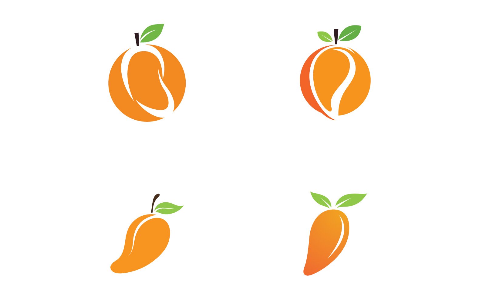 Mango Fruits Logo Symbol Vector V16