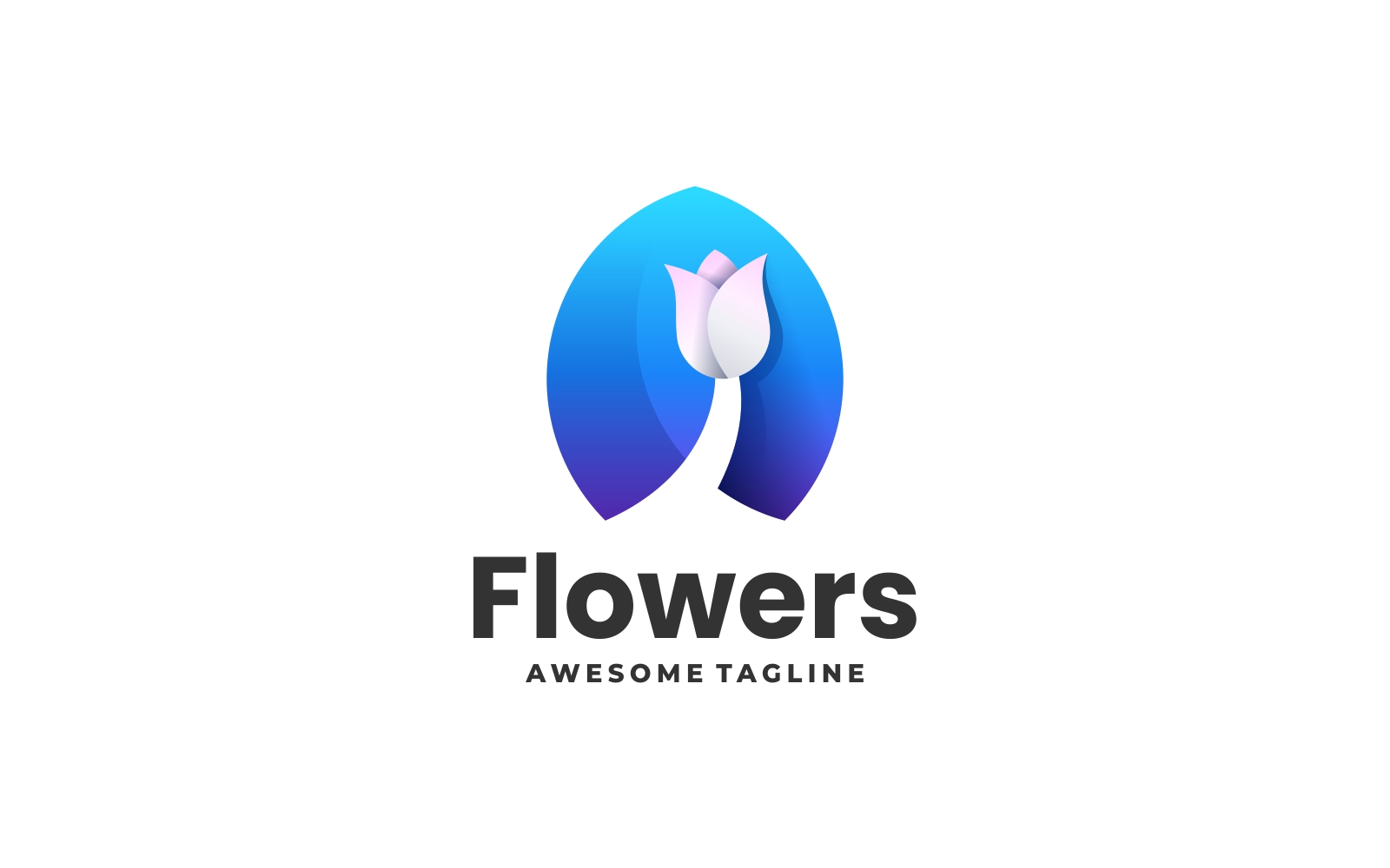 Flowers Space Gradient Logo