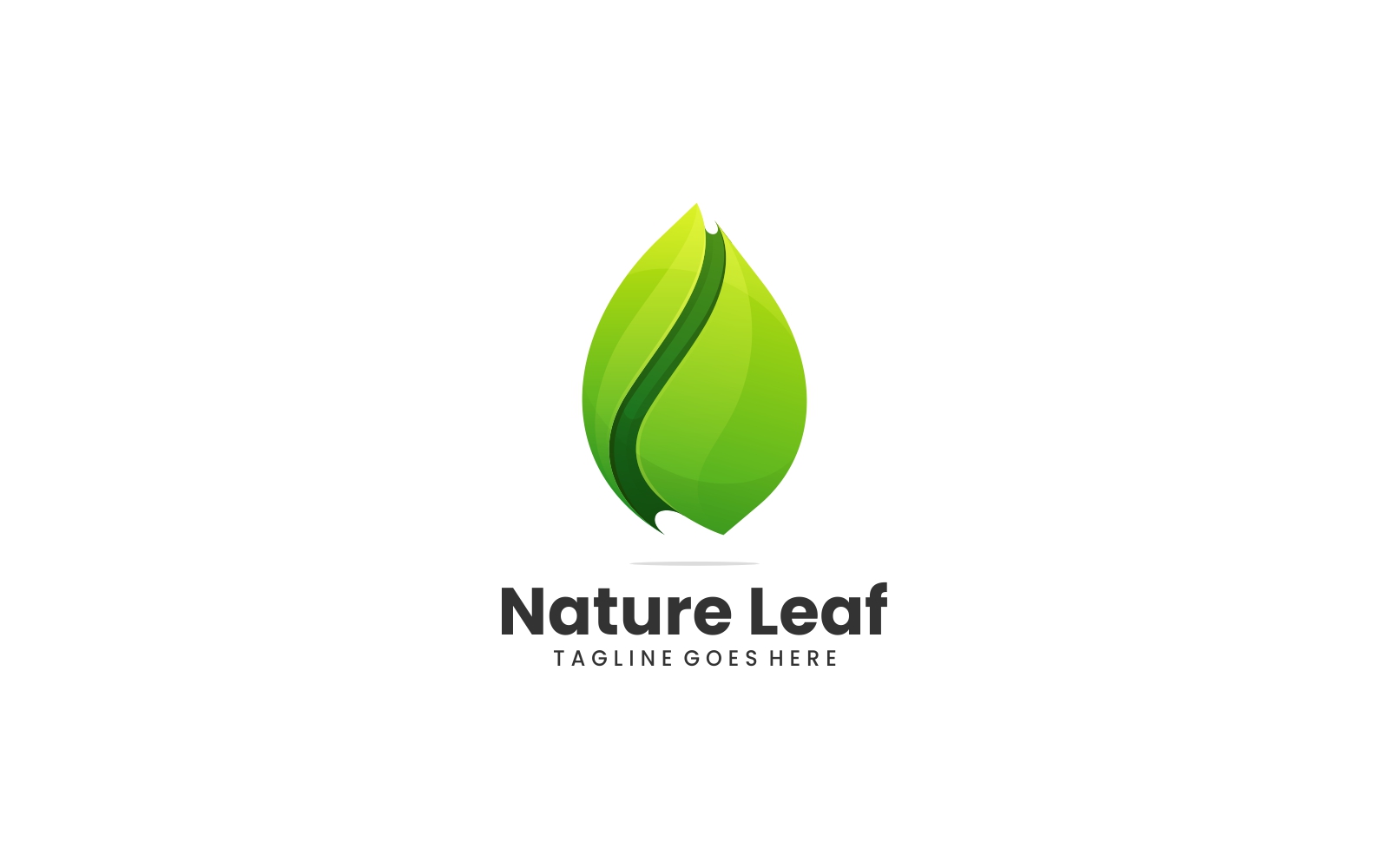 Nature Leaf Color Gradient Logo