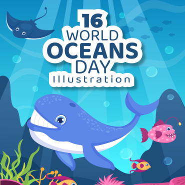 Day Ocean Illustrations Templates 242396