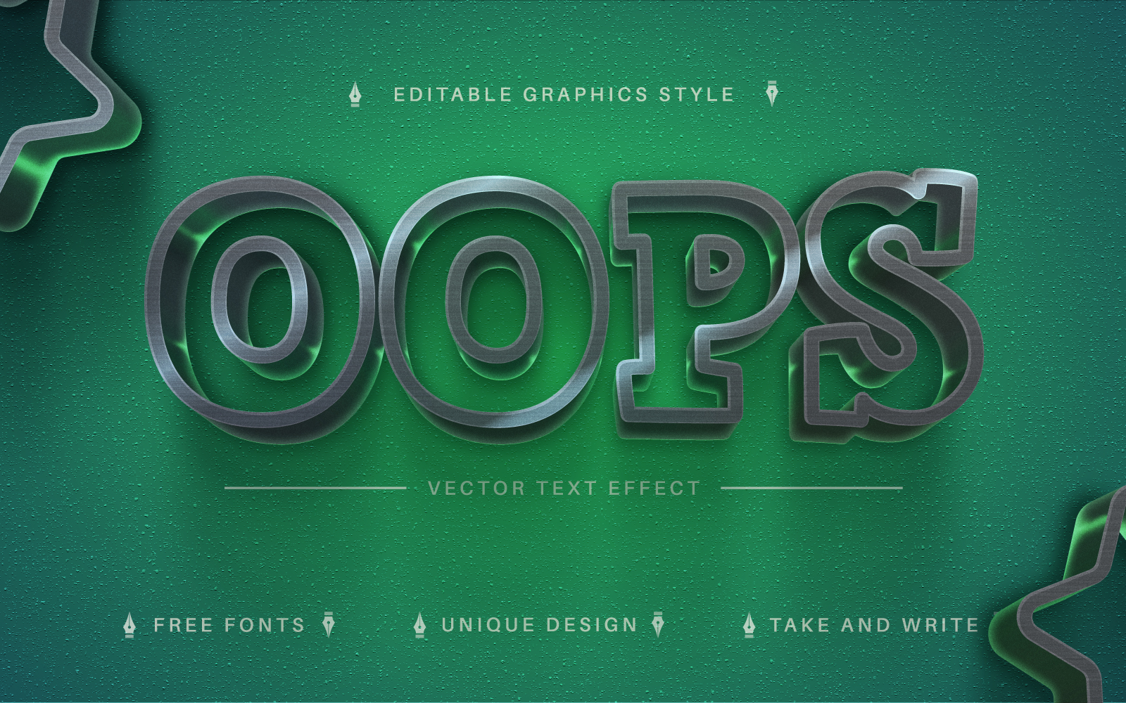 Stylish Green - Editable Text Effect, Font Style, Graphics Illustration
