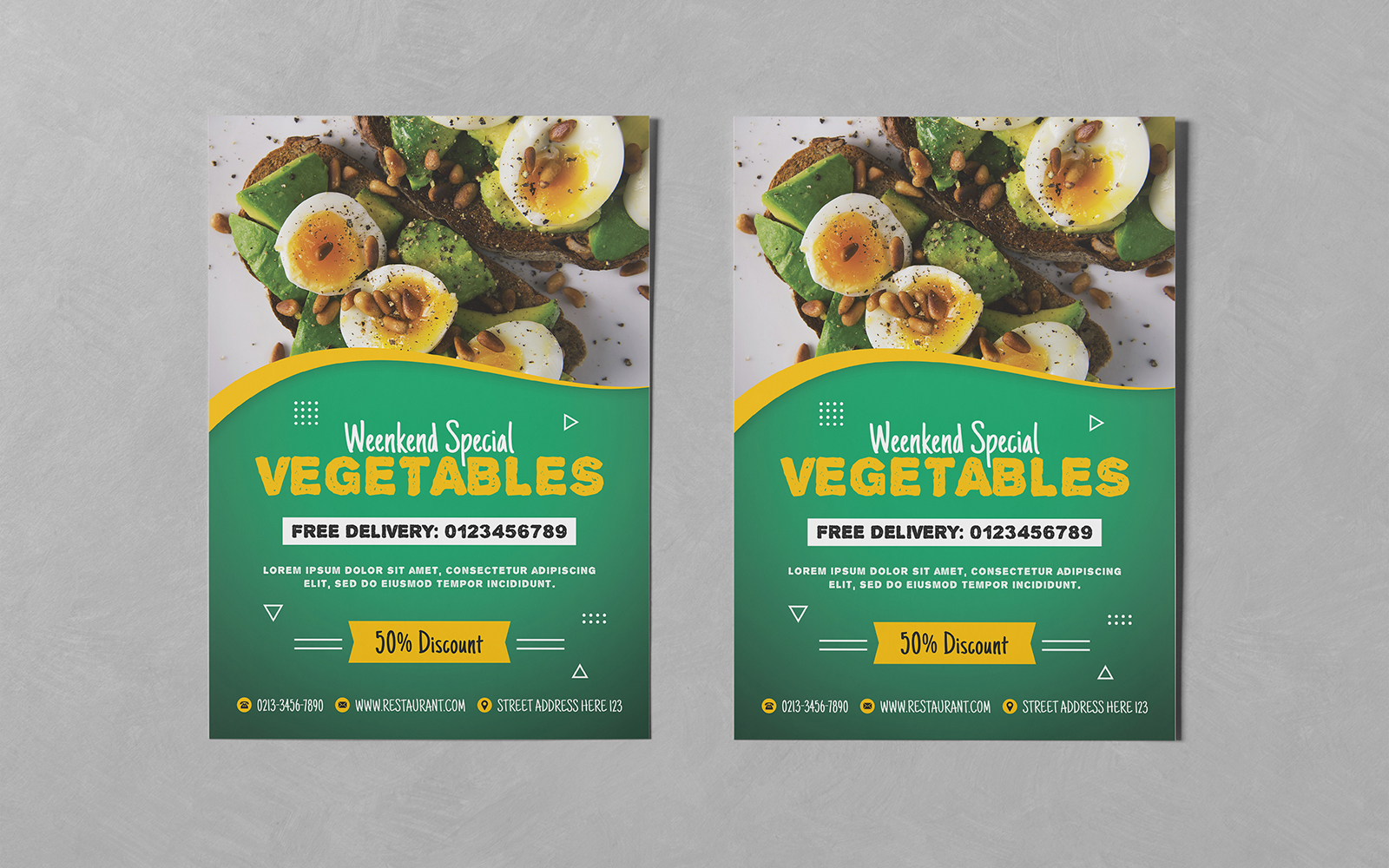 Food Design Flyer PSD Templates