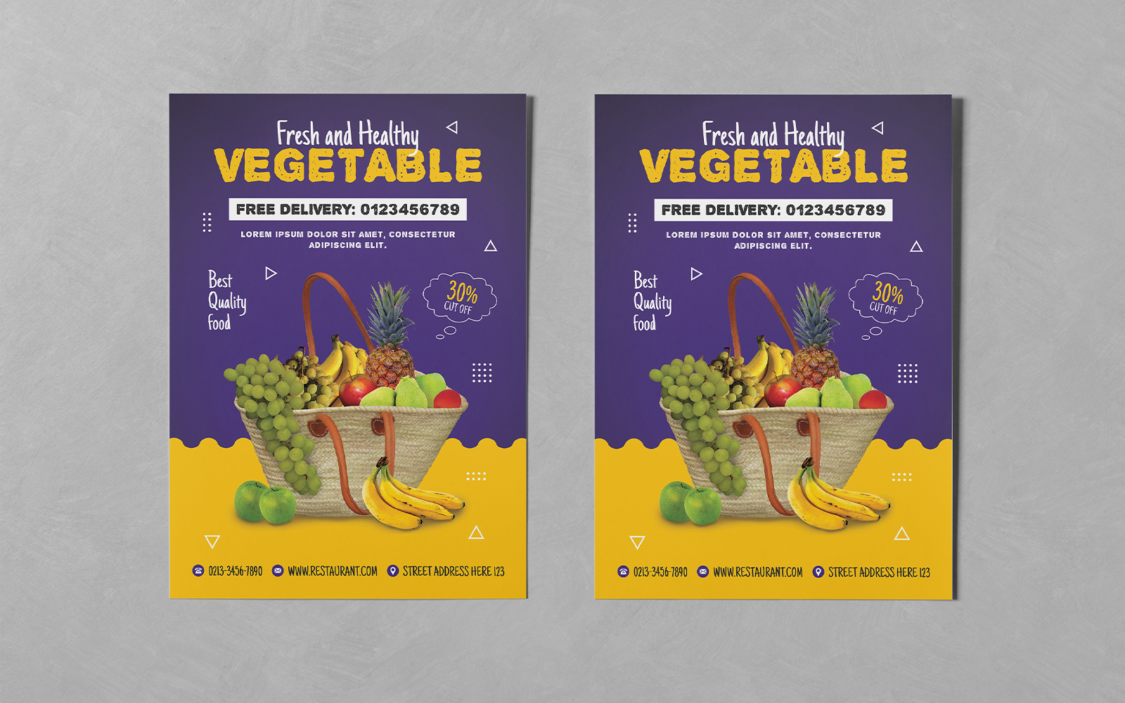 Vegetable Food Flyer Templates