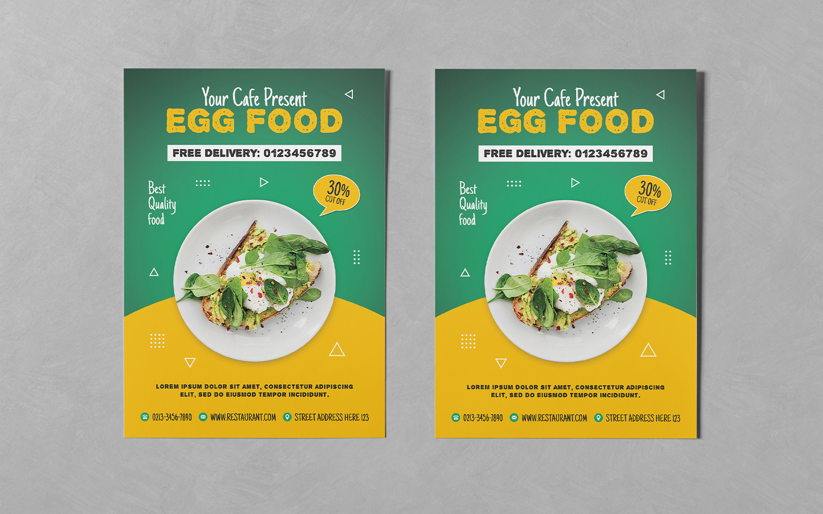 Egg Food Flyer PSD Templates