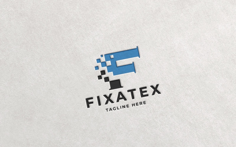 Professional Fixatex Letter F Logo