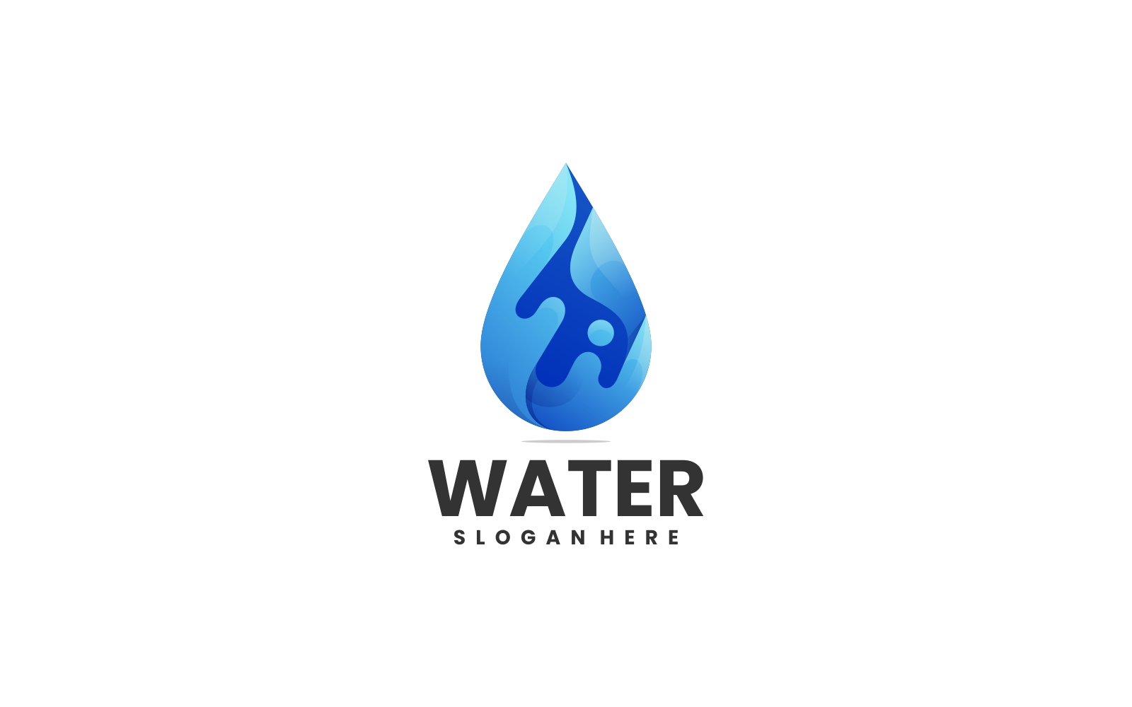 Water Gradient Color Logo