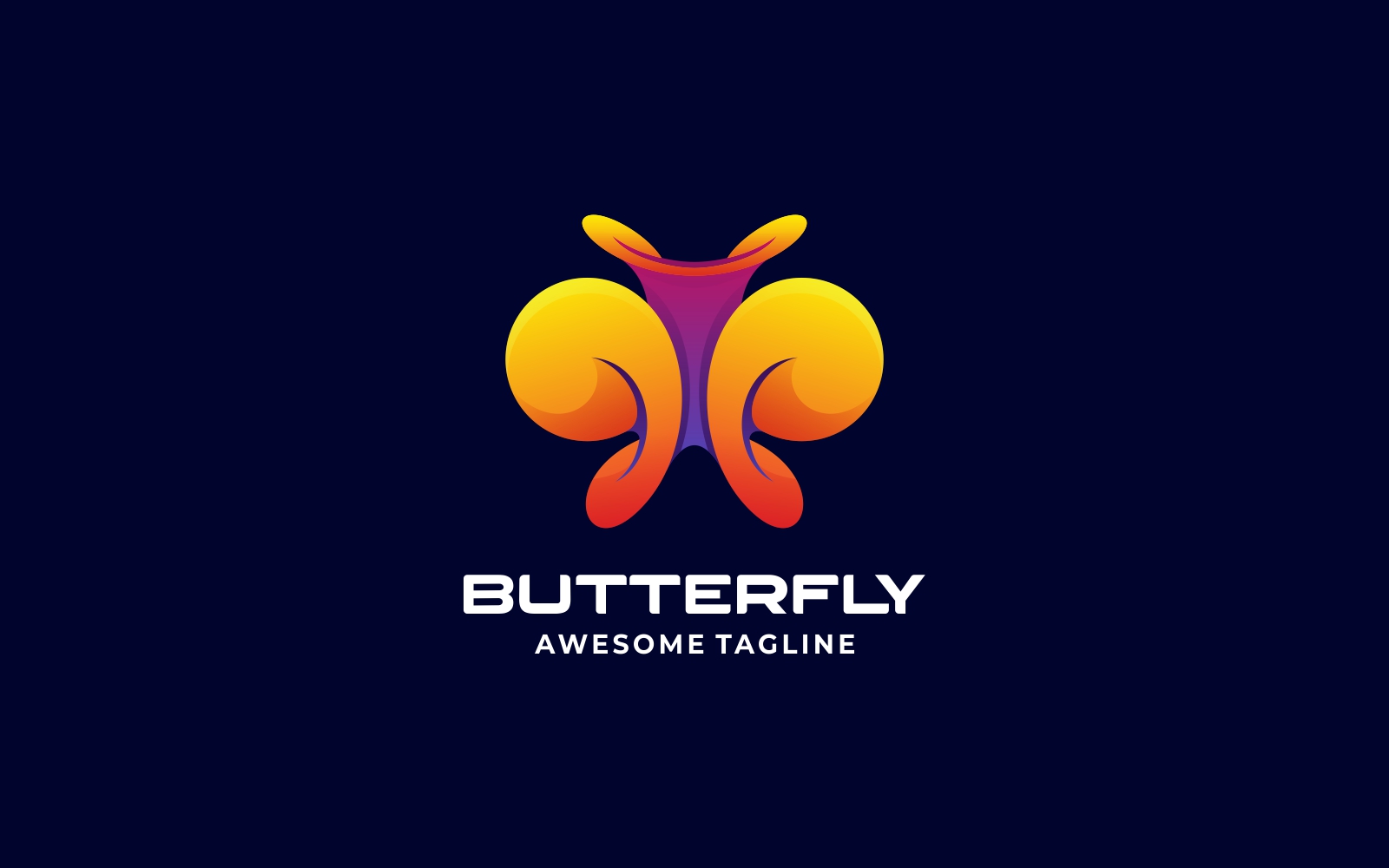 Color Butterfly Gradient Logo