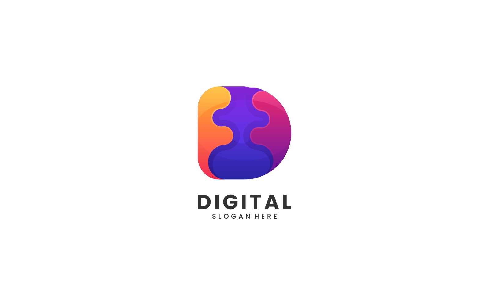 Letter D - Digital Gradient Logo