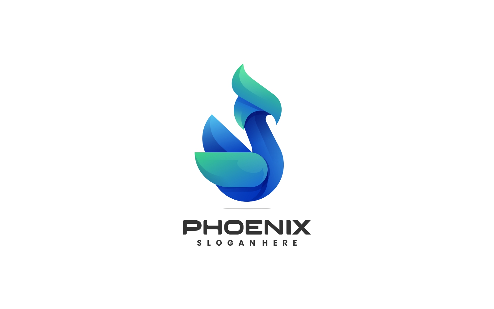 Phoenix Color Gradient Logo Design