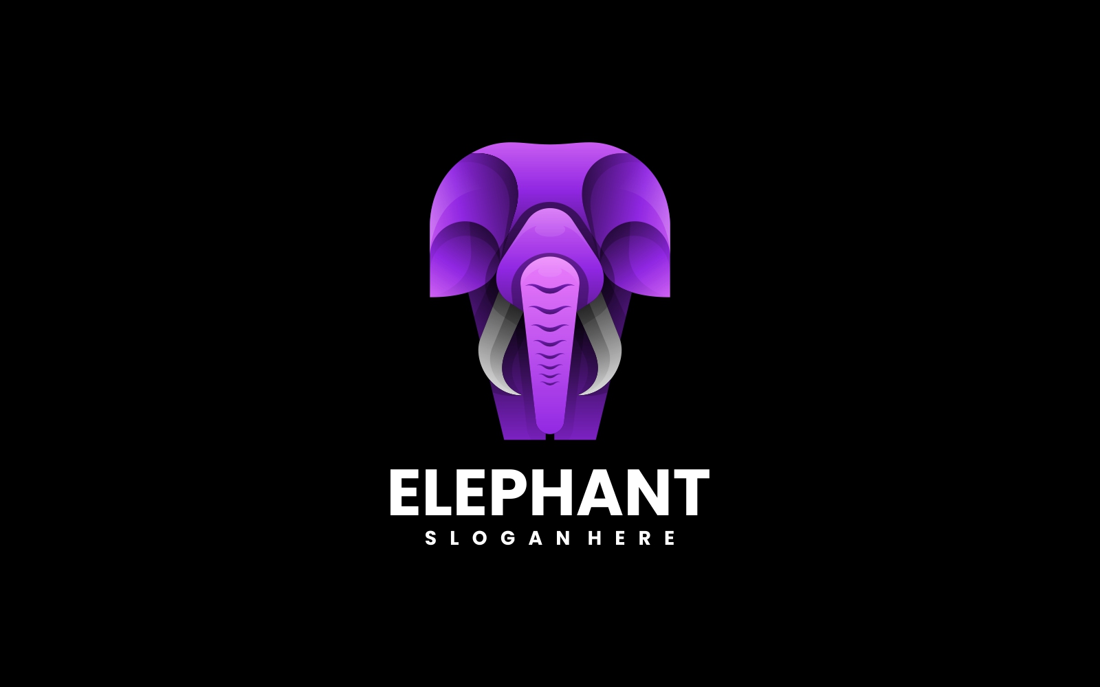 Elephant Color Gradient Logo Style