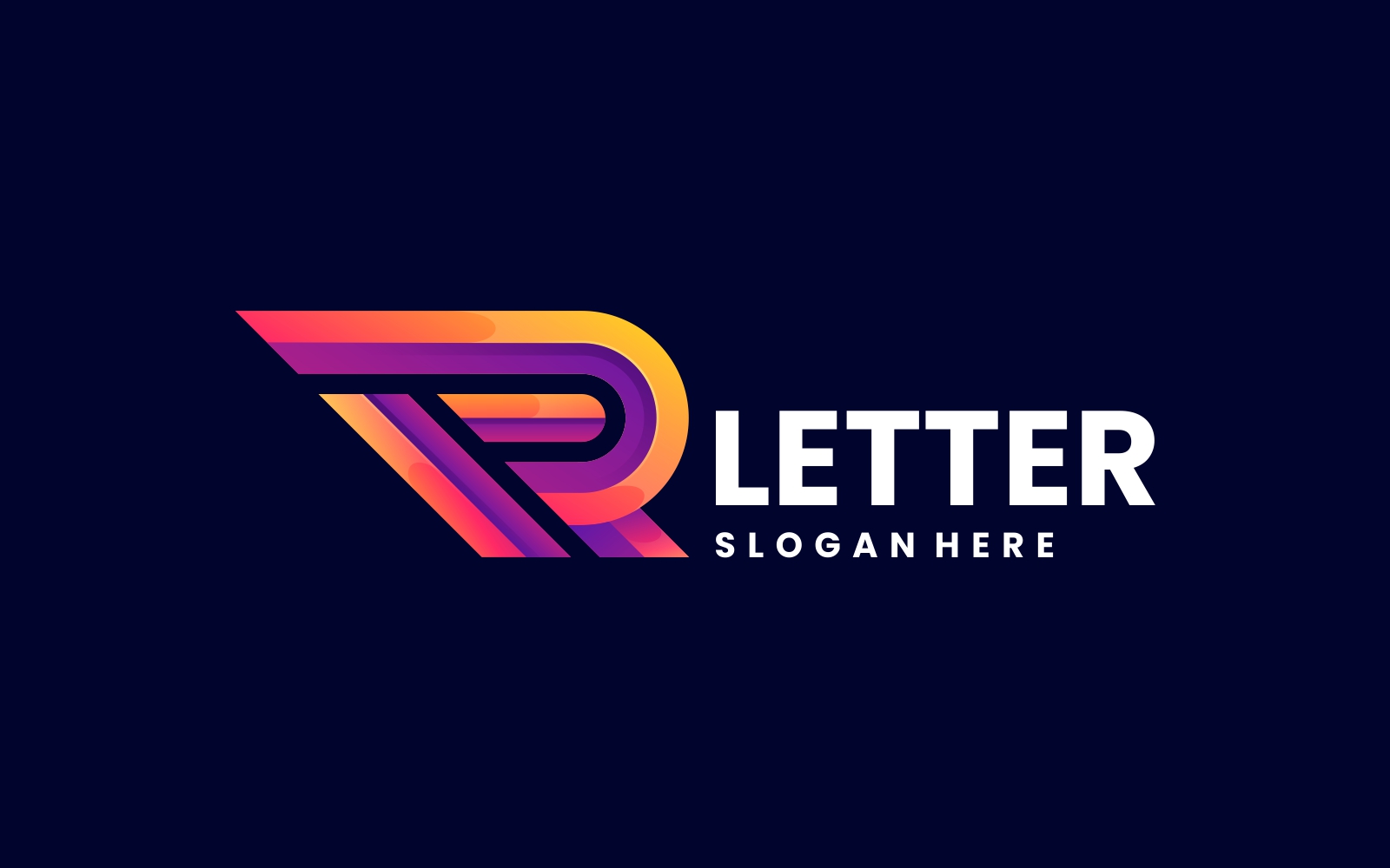 Letter R Gradient Logo Template