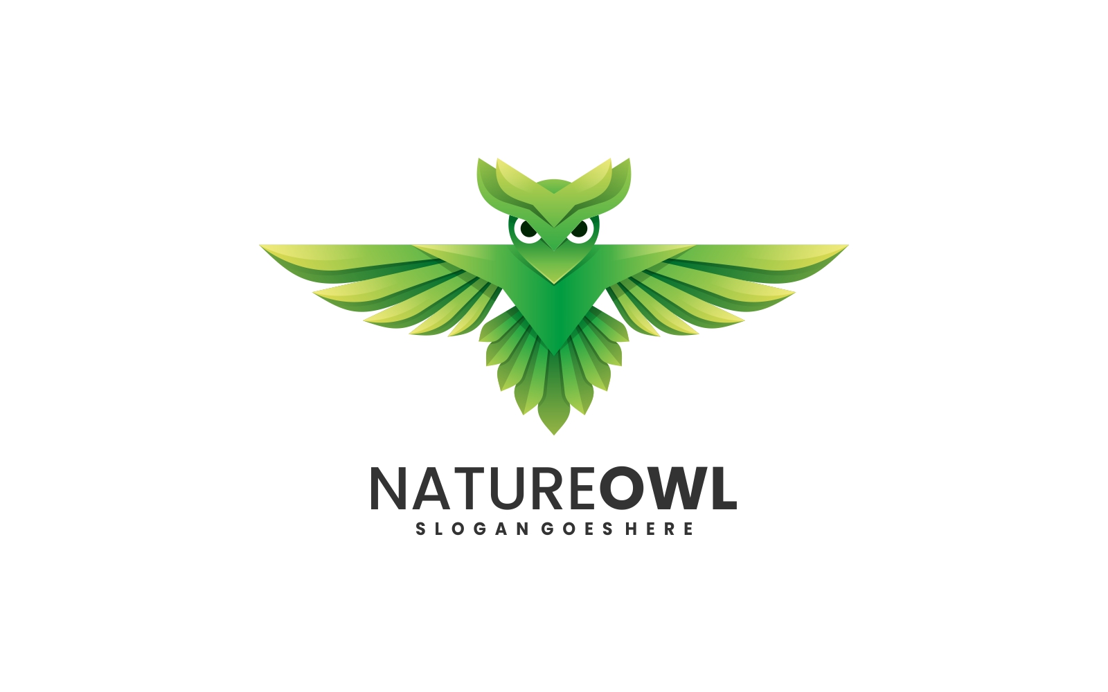 Nature Owl Gradient Logo Design