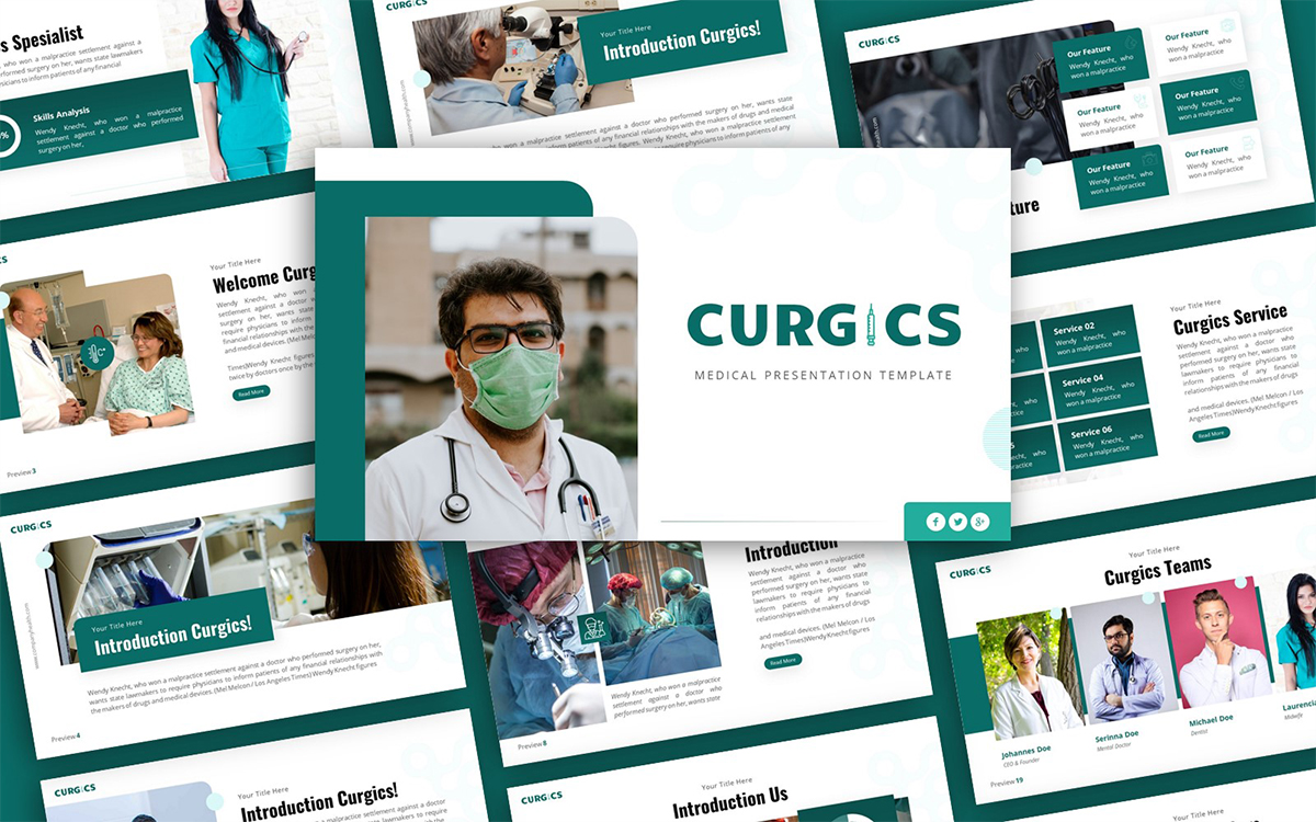 Curgics Medical Multipurpose PowerPoint Presentation Template