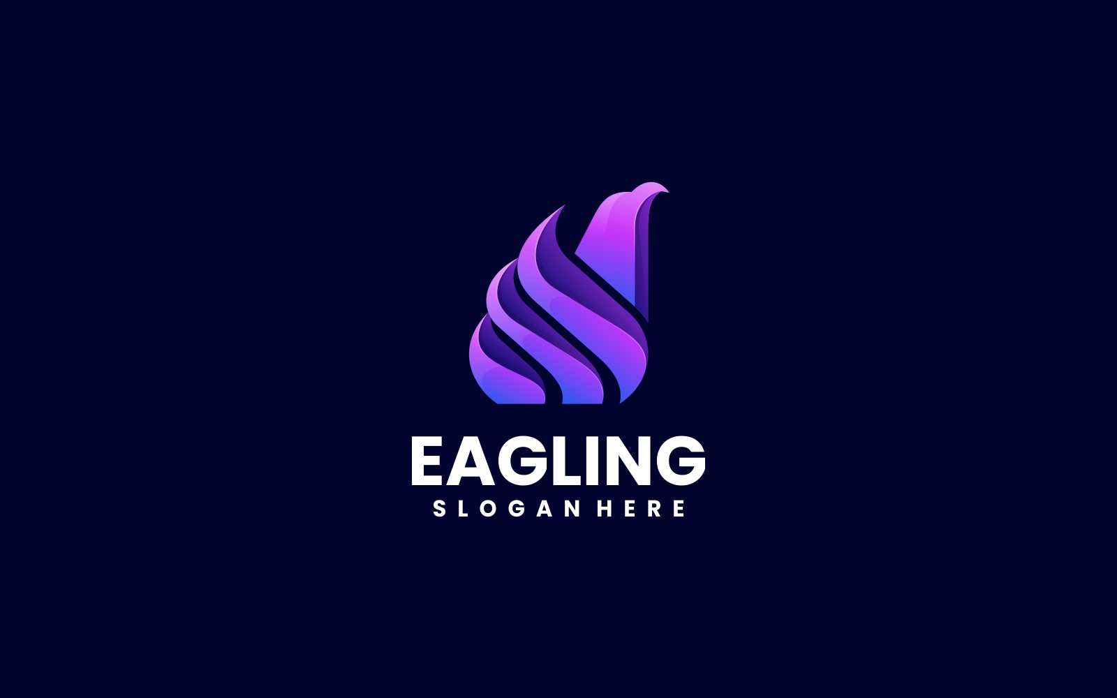 Eagle Bird Color Gradient Logo Template