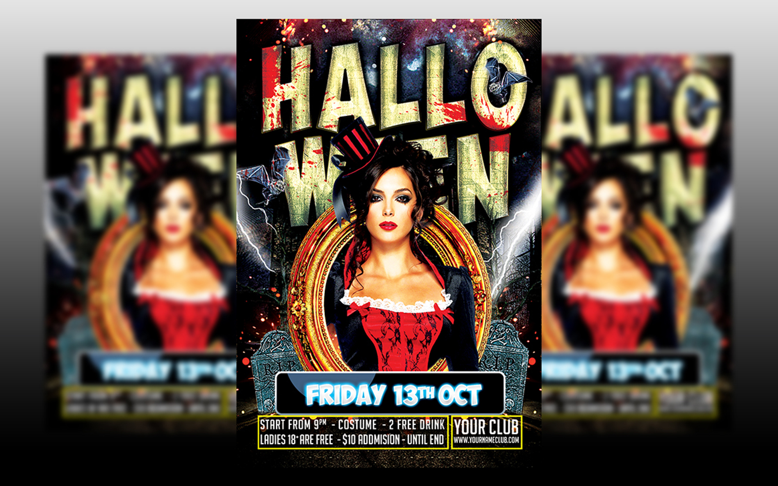 Halloween Party Flyer Template #3