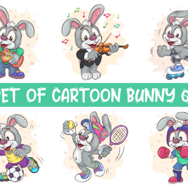 Character Bunny Vectors Templates 242630