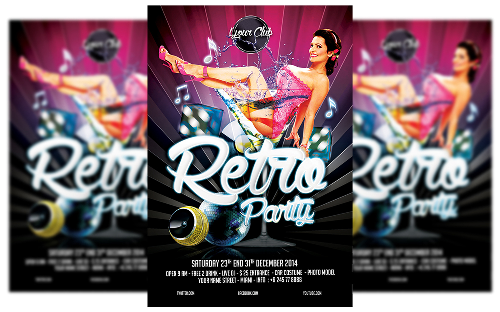 Retro Party #2  Flyer Template