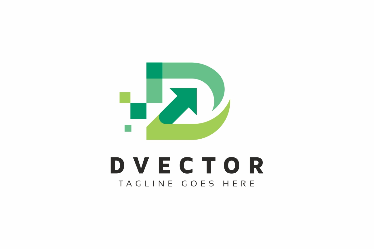 D vector Digital Crypto Logo Template