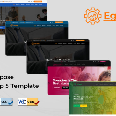 Agency Business Responsive Website Templates 242828