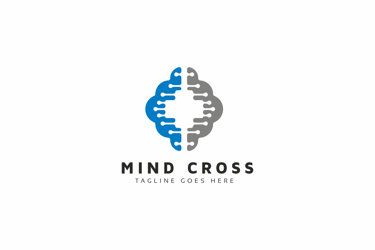 Mind Cross Digital Logo Template