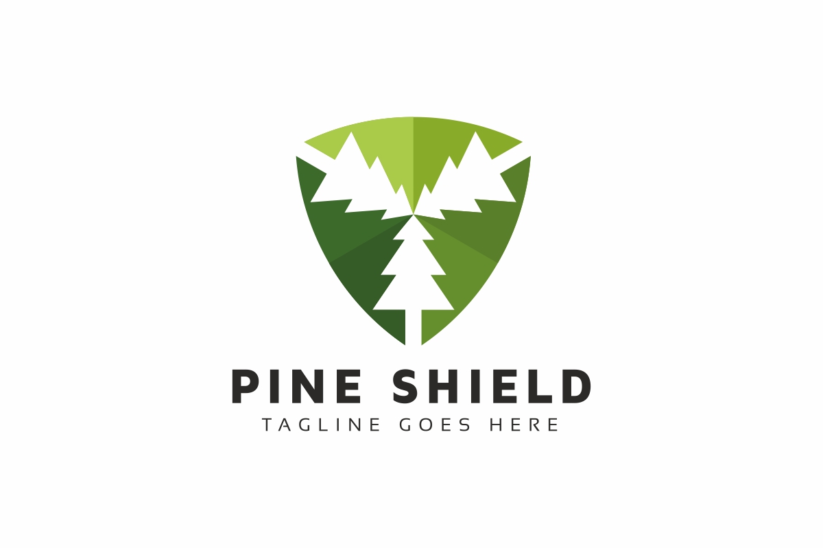 Pine Shield Logo Template