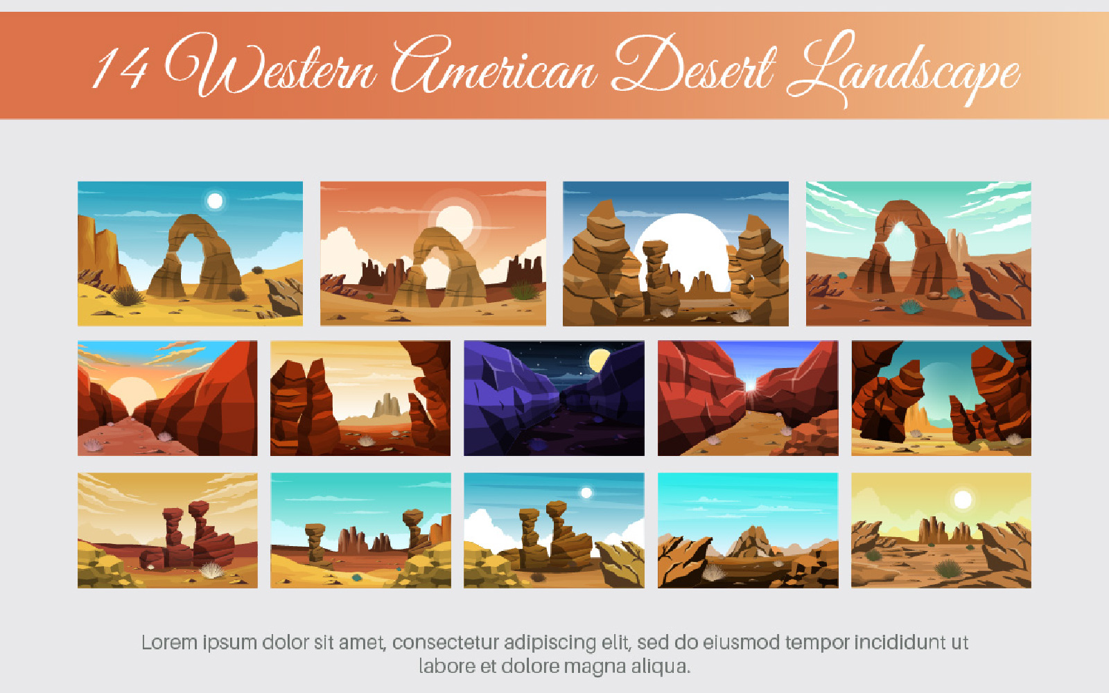 14 Western American Desert Landscape