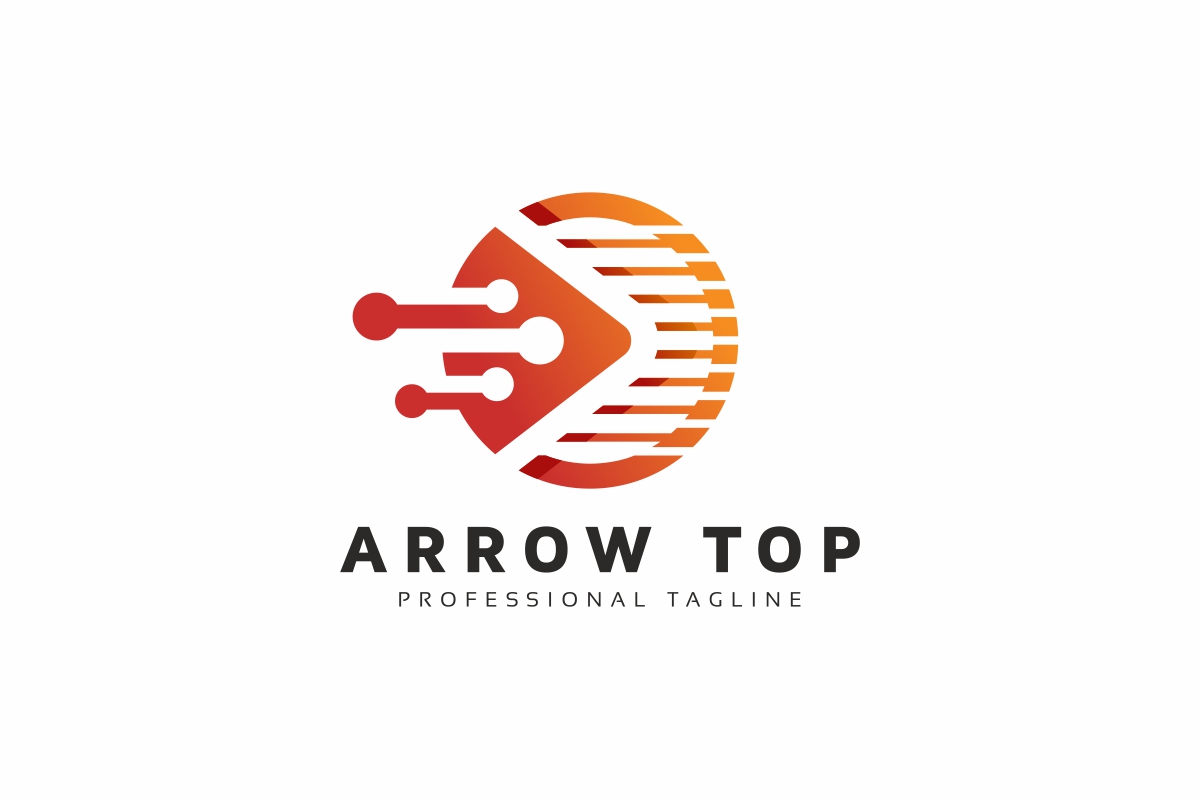 Arrow Top Digital Logo Template