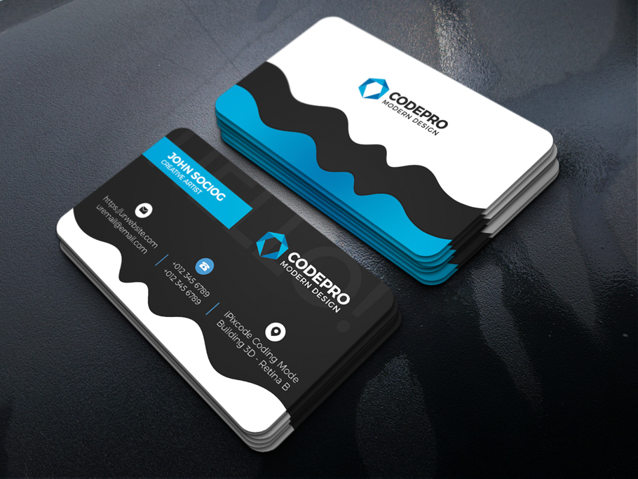 Wave Business Card Template