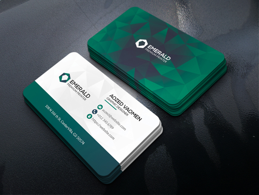 Emerald Business Card Template