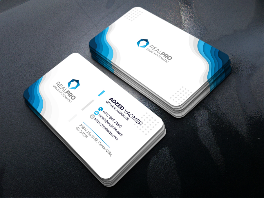 Wave Business Card Template - 02