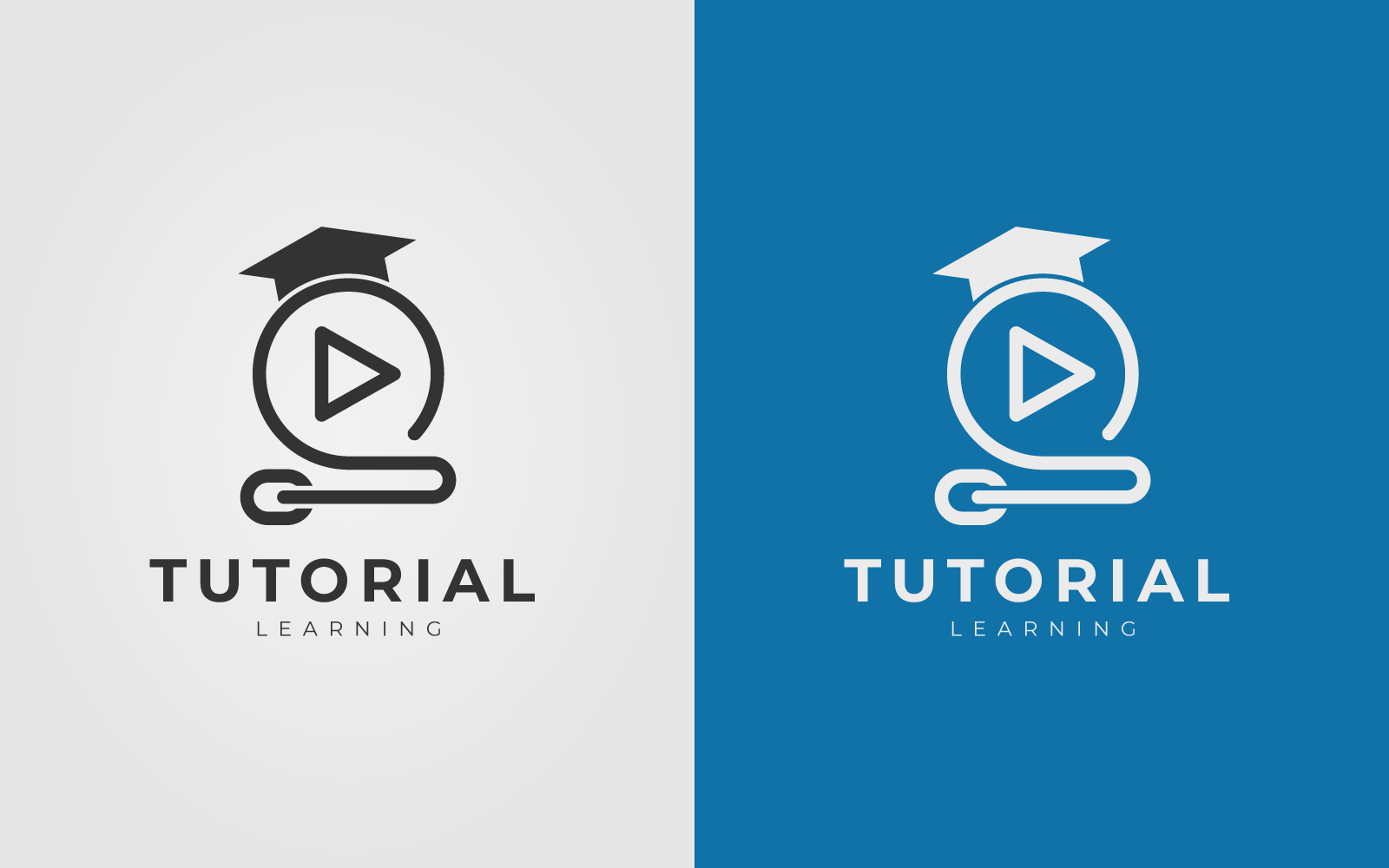 Tutorial Education Logo Design For Online Tutorial Learning Video Lesson