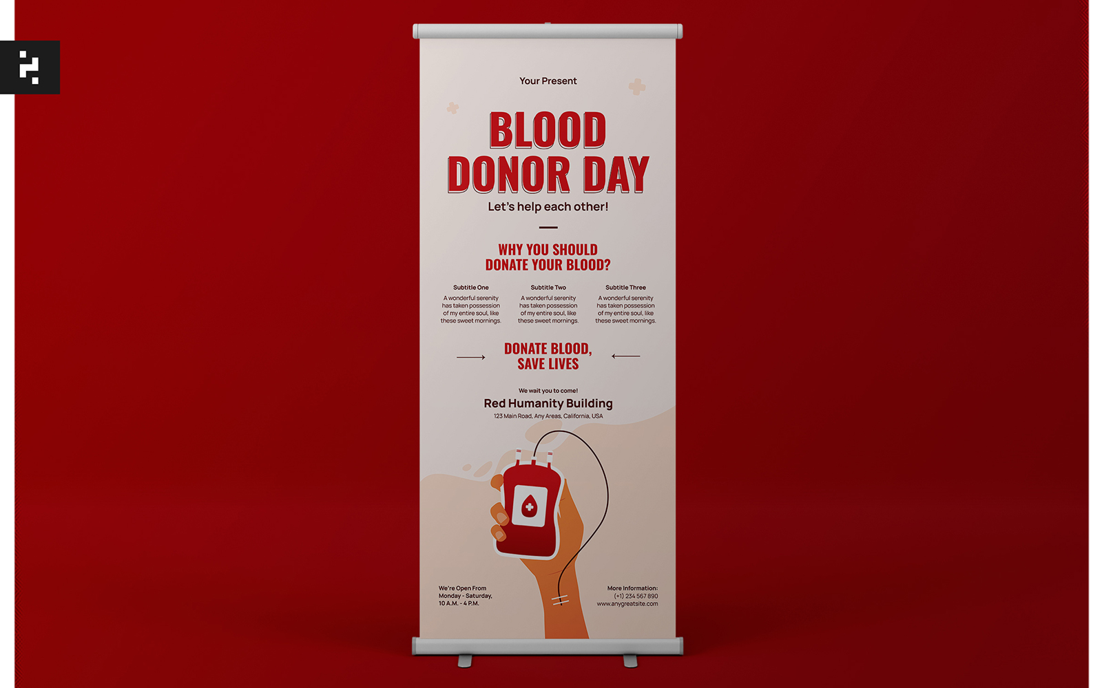 World Blood Donor Roll Up Banner