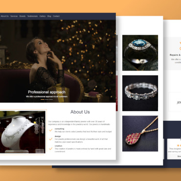 Jewels Golden Landing Page Templates 243252