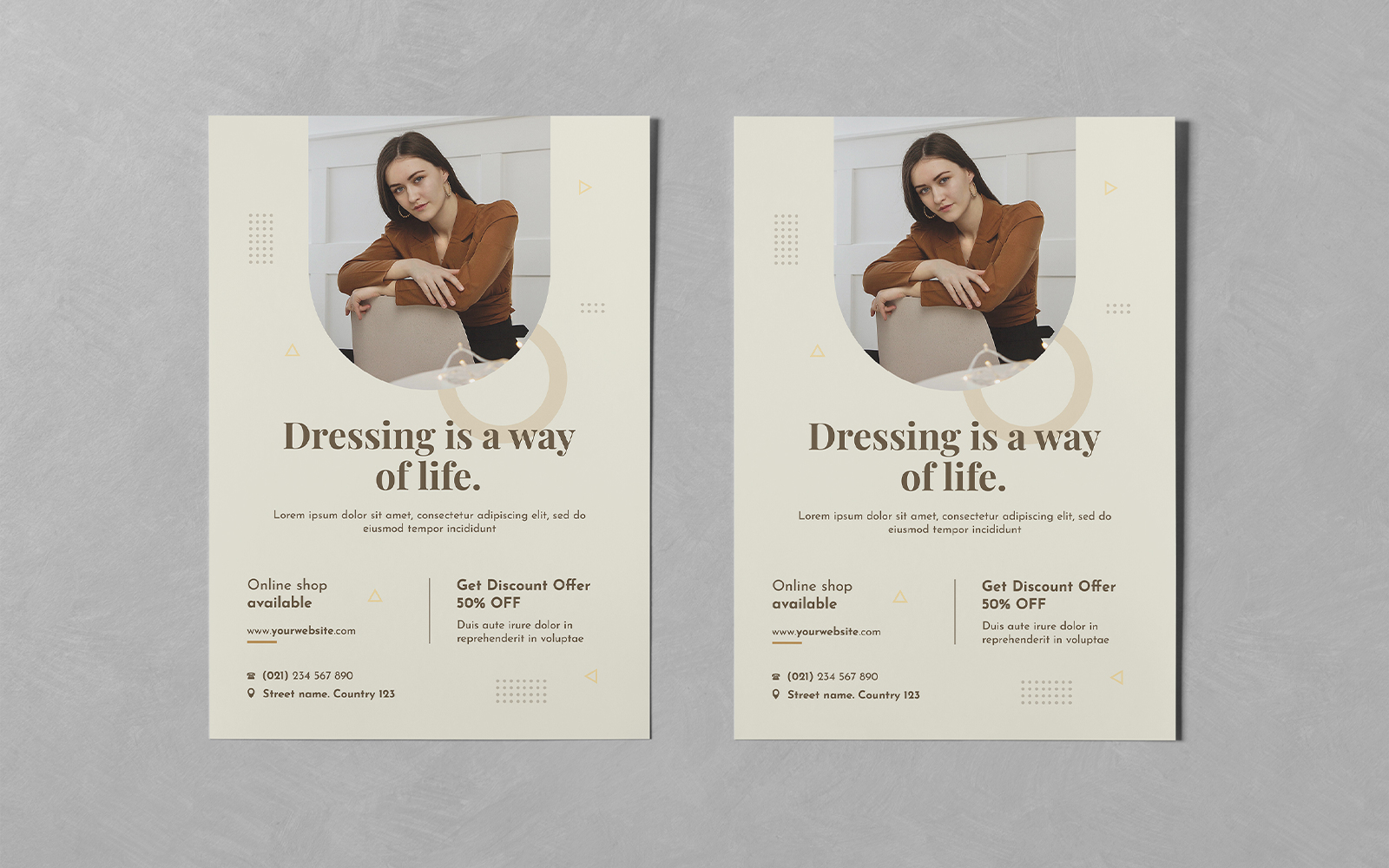 Clean Fashion Flyer Design PSD Templates