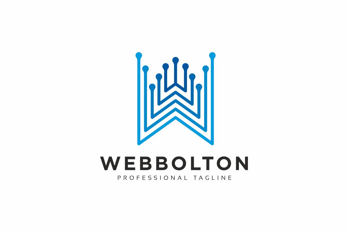 Webbolton W Letter Tech Logo Template