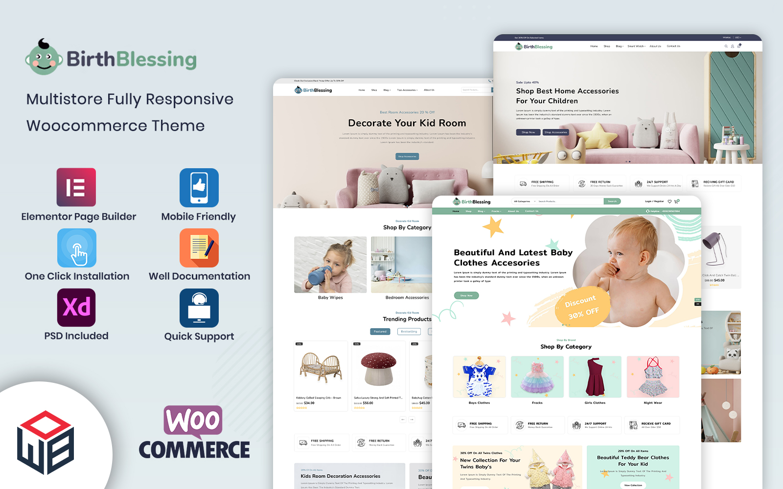 BirthBlessing - Kids Clothing & Toys WooCommerce Template