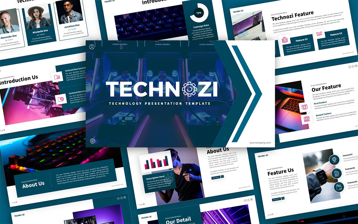 Technozi Technology Multipurpose PowerPoint Presentation Template