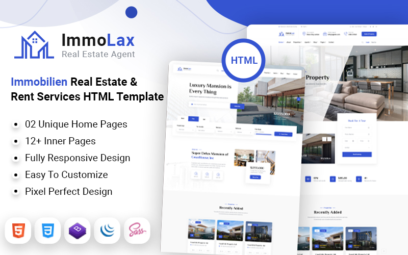 Immolax - Real Estate Sale Rental Agency Services HTML Template