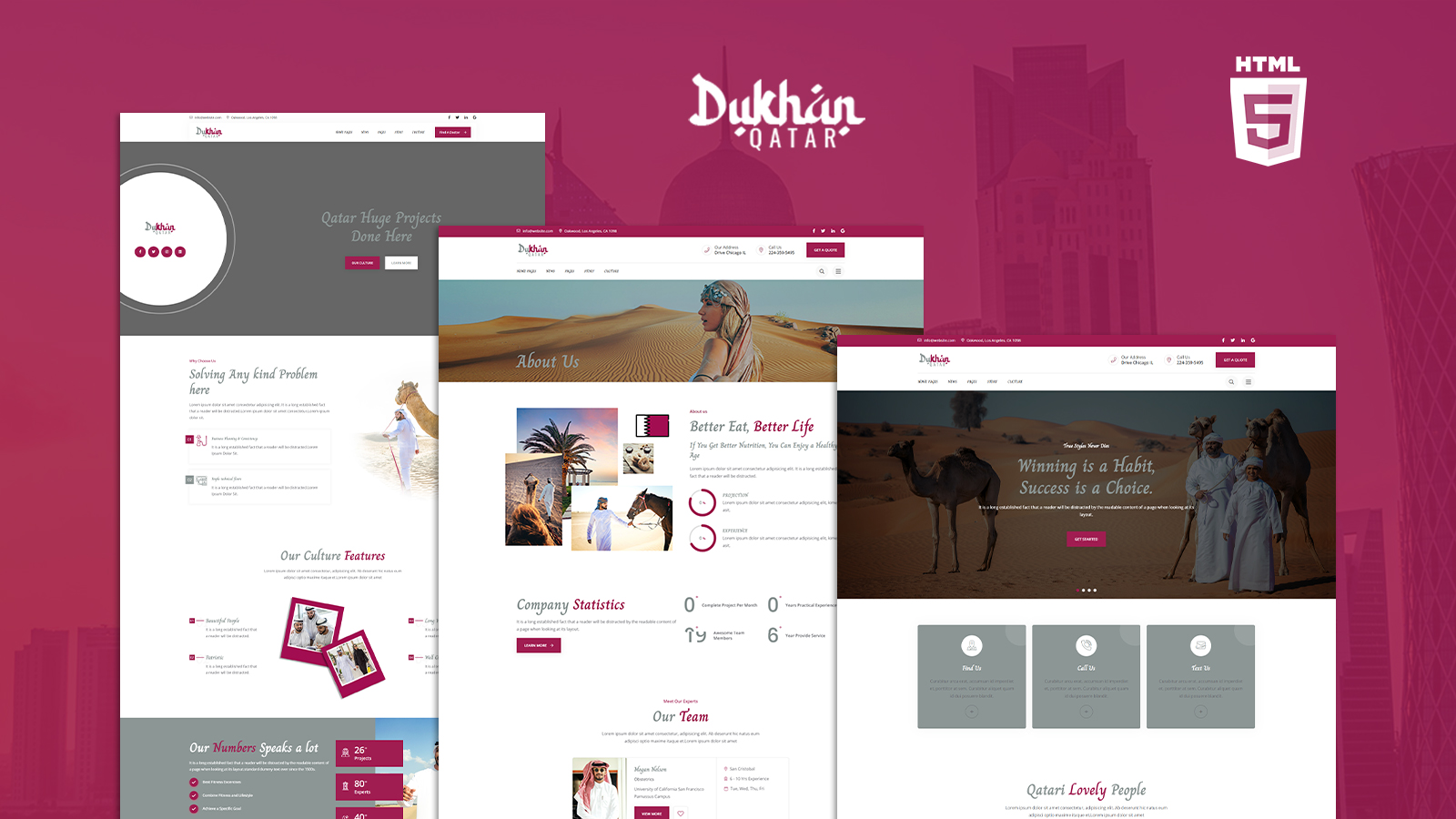 Dukhan Qatar Arab Culture HTML5 Website Template