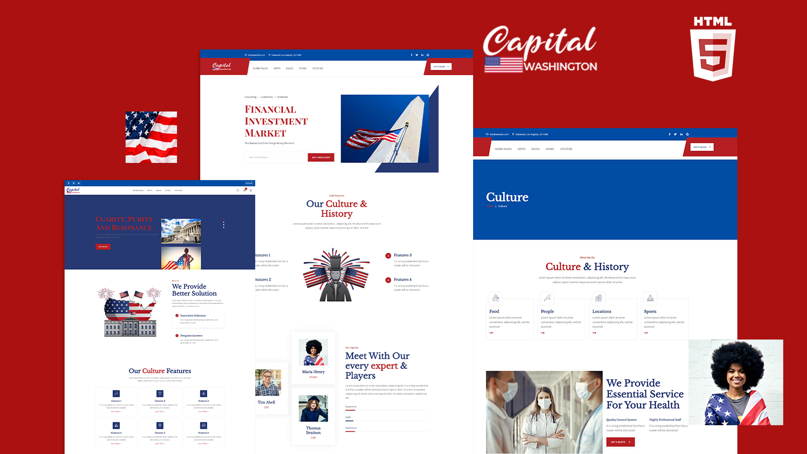 Capital Washington Culture HTML5 Template
