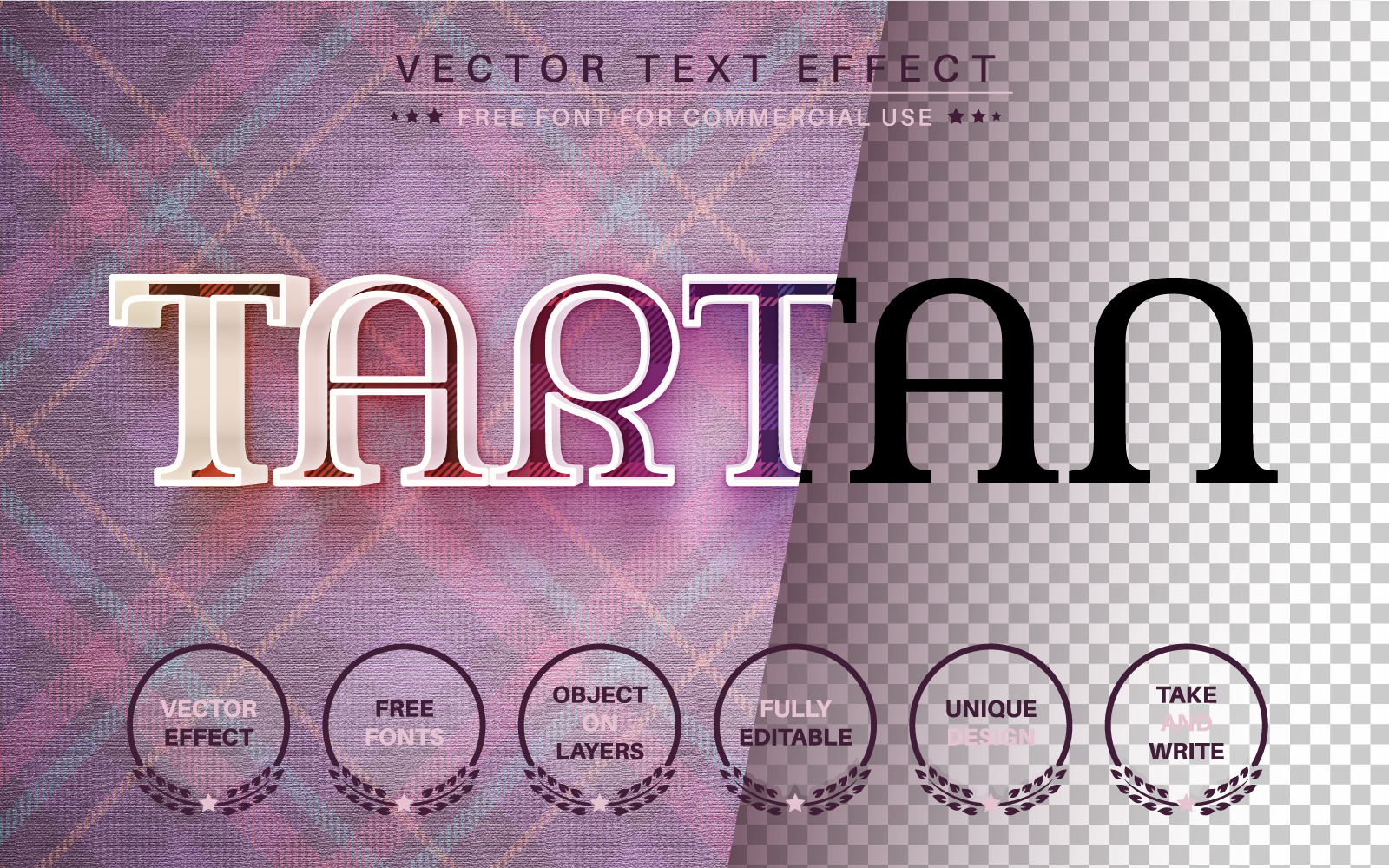 Tartan - Editable Text Effect, Font Style, Graphics Illustration