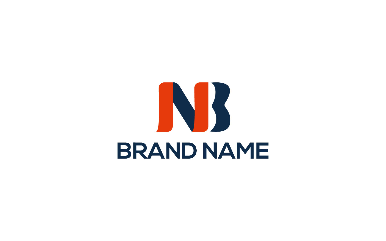 BN letter logo design template