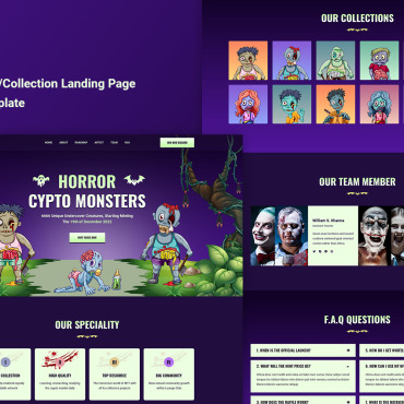 Crypto Mint Landing Page Templates 243953