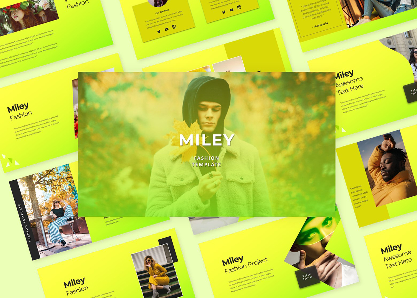 Miley Fashion PowerPoint Template