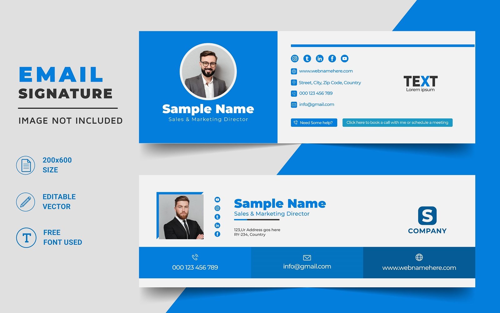 Corporate Email Signature Design Template Concept For Professional Email Signature