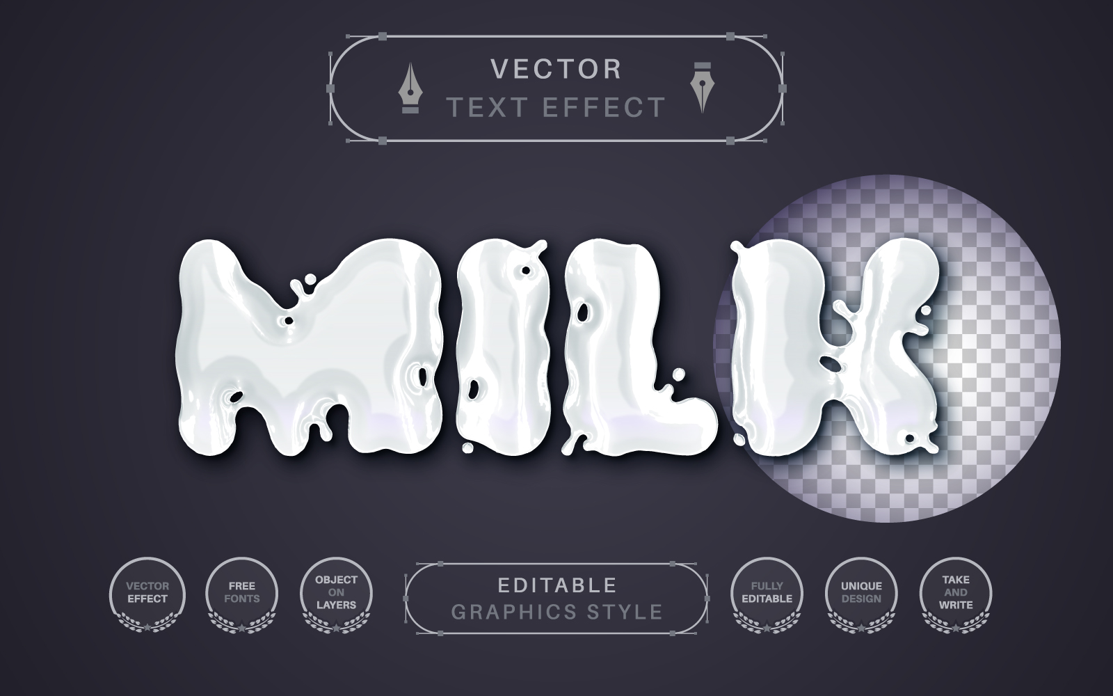 White Milk - Editable Text Effect, Font Style, Graphics Template